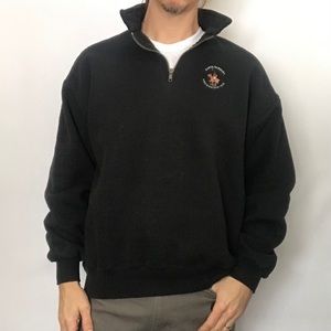 Vintage Jerzees Pull Over Polo Fleece